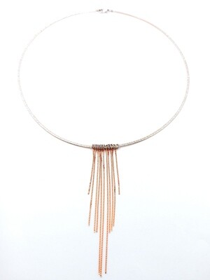 Silver 925 diamond cut chocker necklace