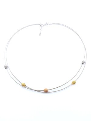 Silver 925 double chocker necklace