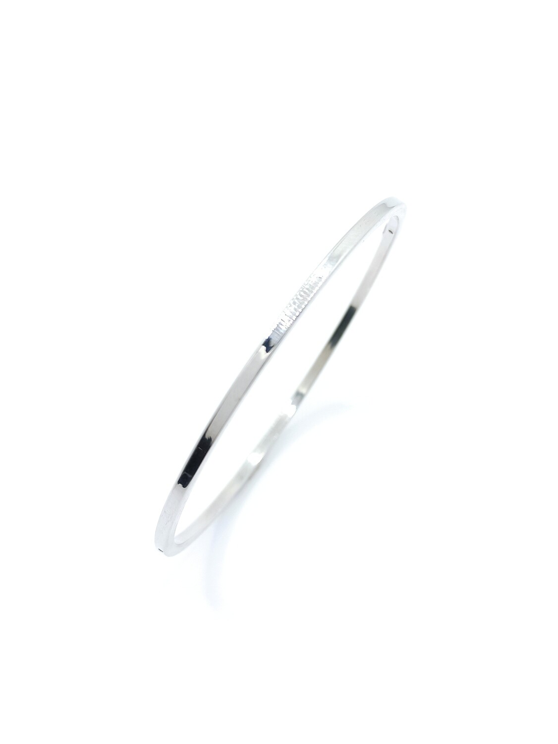Silver 925 flat square bangle bracelet