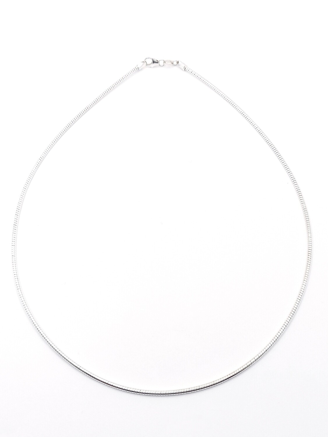 Silver 925 elastic wire chain chocker necklace