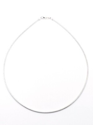 Silver 925 elastic wire chain chocker necklace