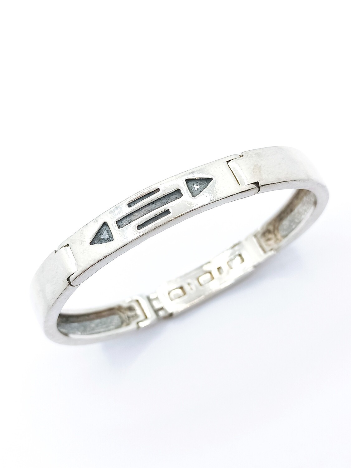 Silver 950 Solid oxide mens bracelet