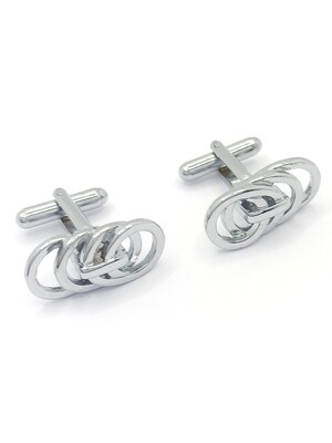 Stainless steel 316L circles design cuffinks