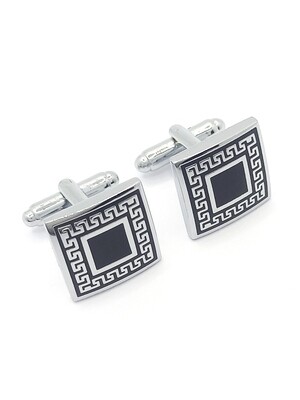 Stainless steel 316L maiandros cuffinks