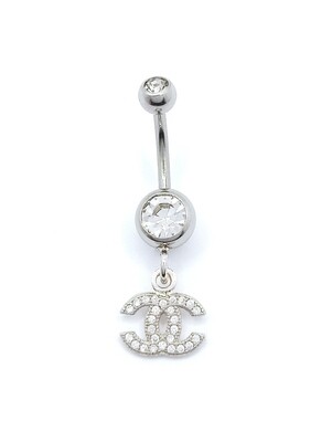Silver 925 and 316L steel modern belly ring
