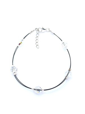 Silver 925 swarovski stone hand bracelet