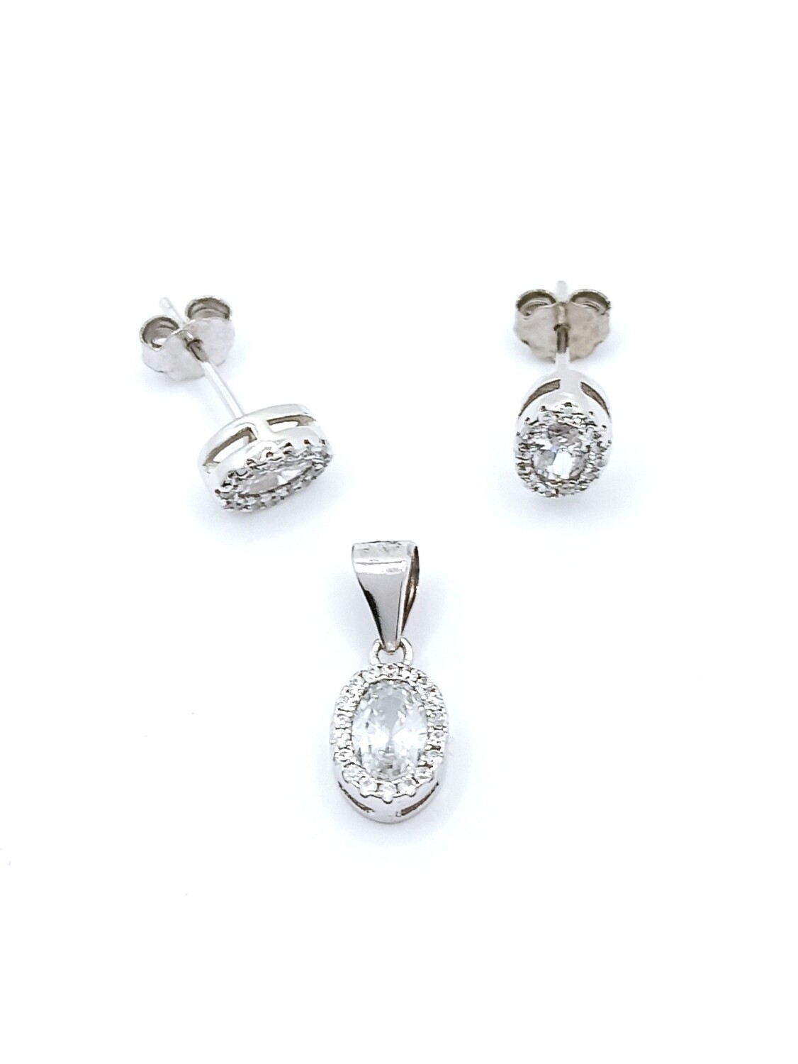 Silver 925 SET oval with stone