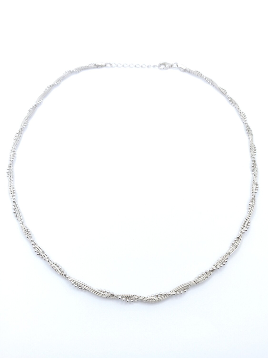 Silver 925 double chain necklace