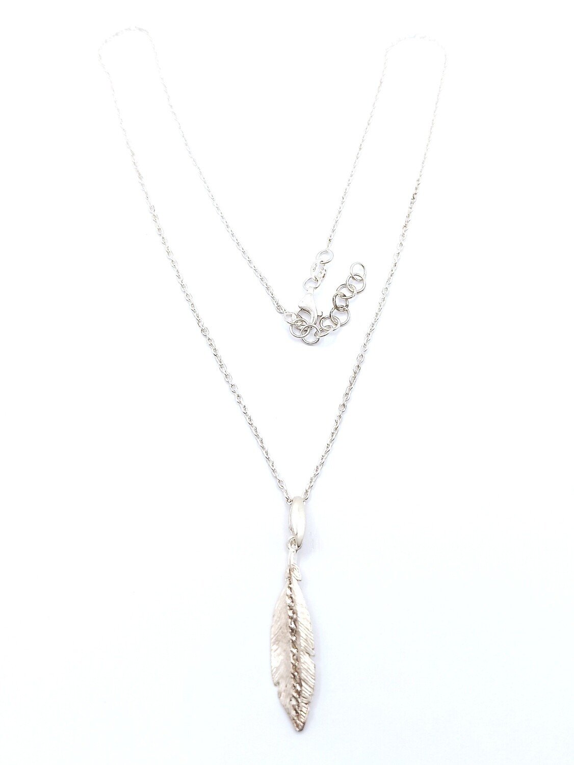 Silver 925 feather necklace