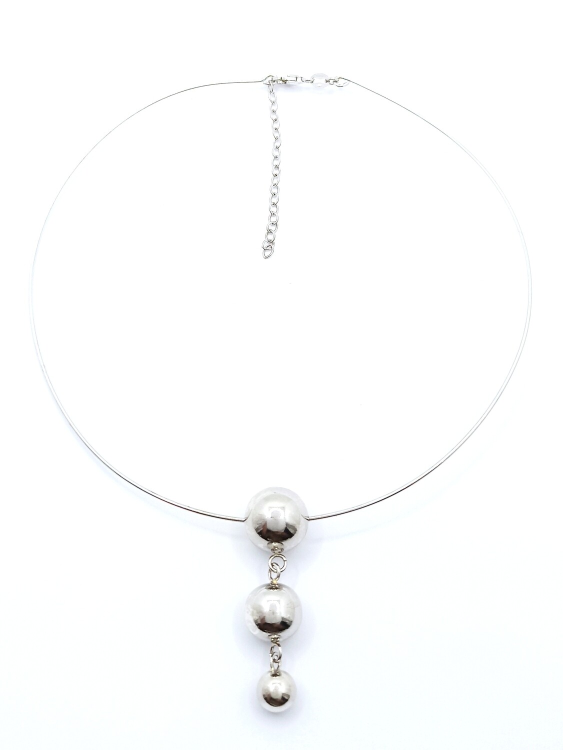 Silver 925 ball chocker necklace