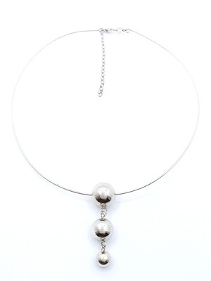 Silver 925 ball chocker necklace