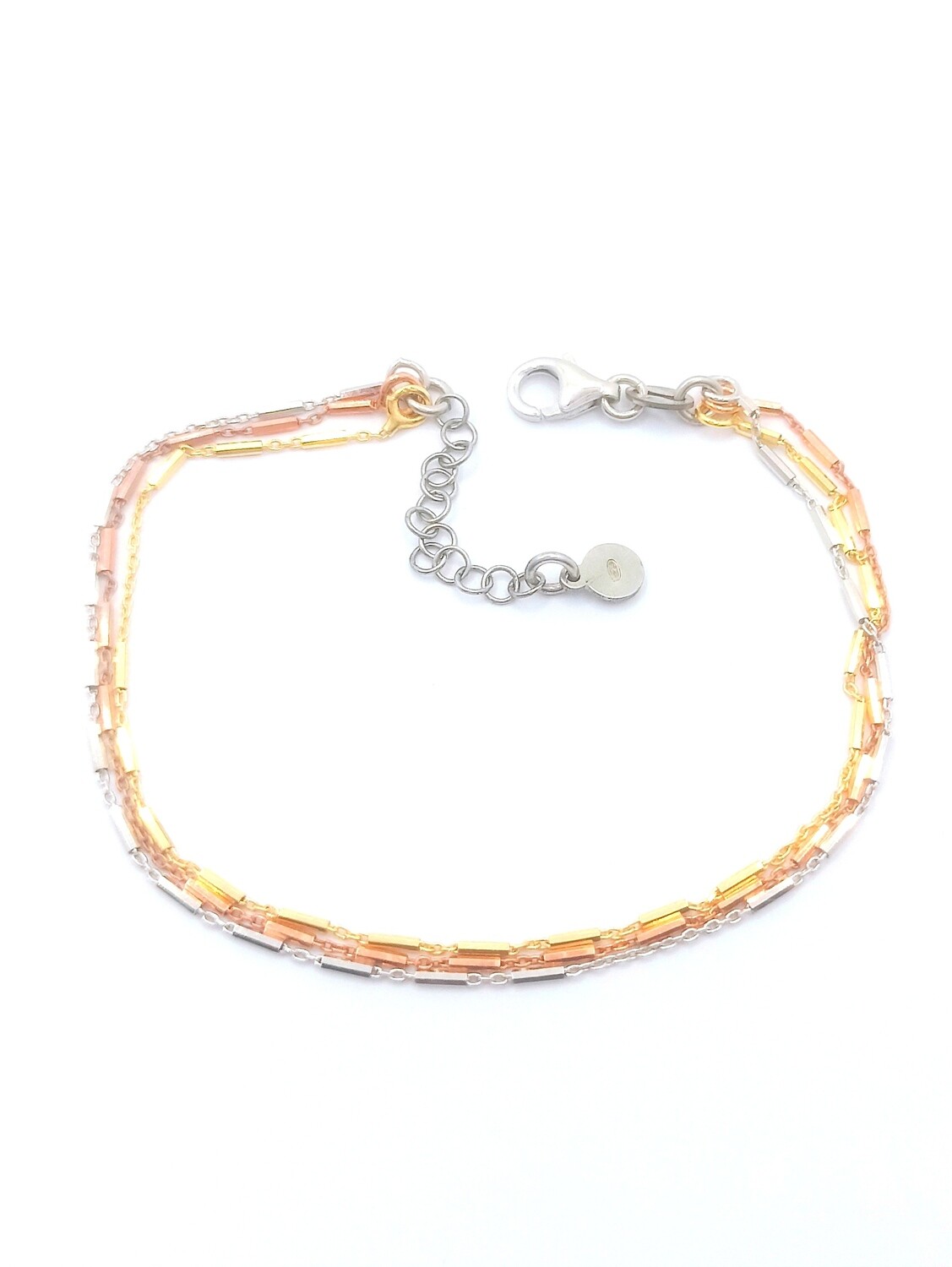 Silver 925 chain bar trace anklet