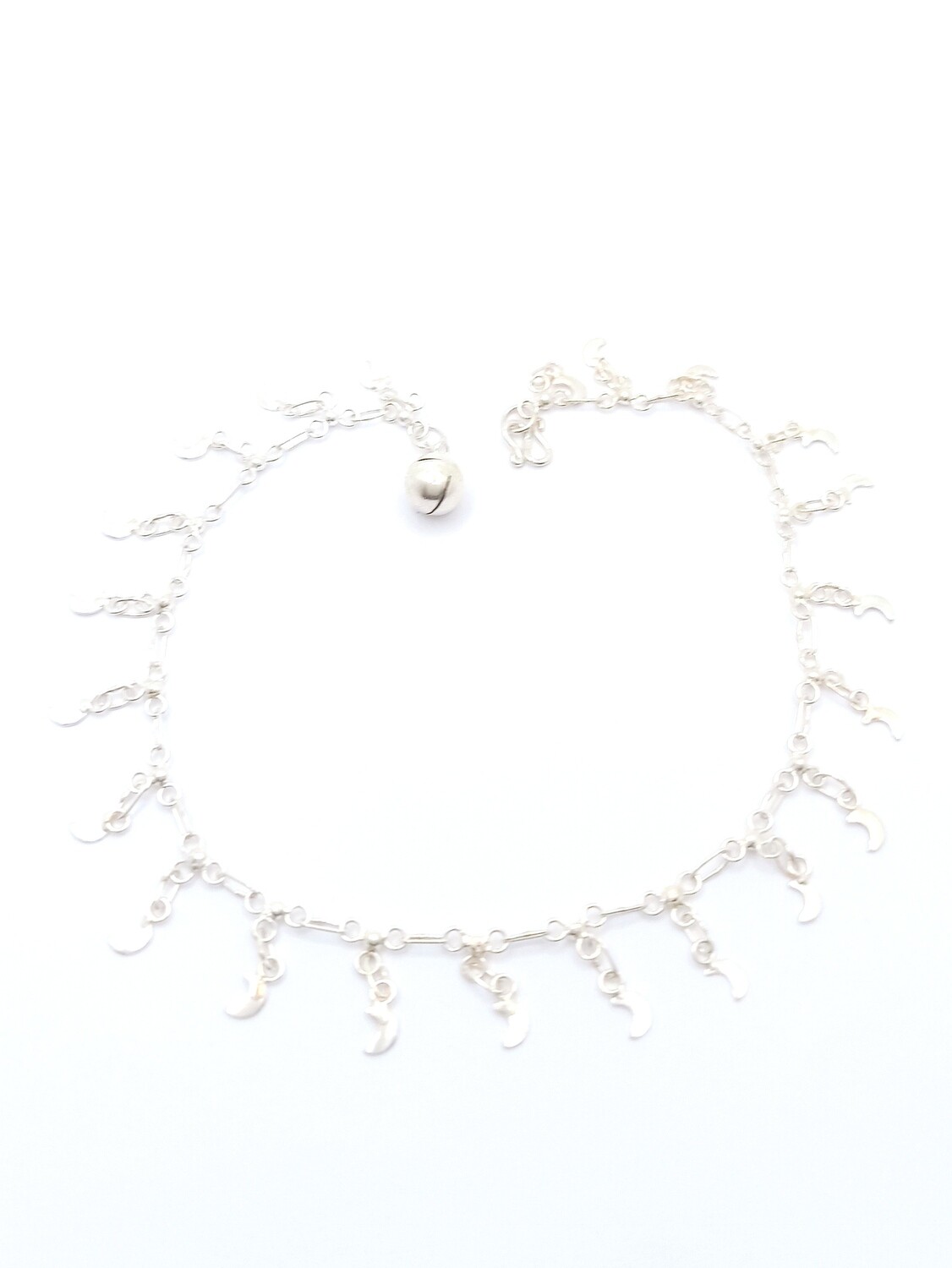 Silver 925 moon &amp; star anklet