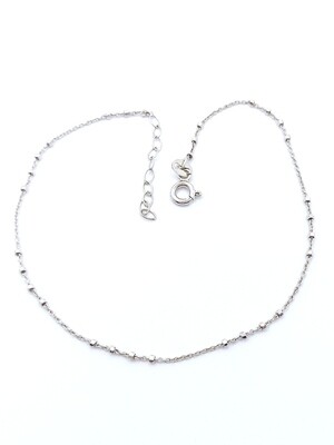 Silver 925 ball rose anklet