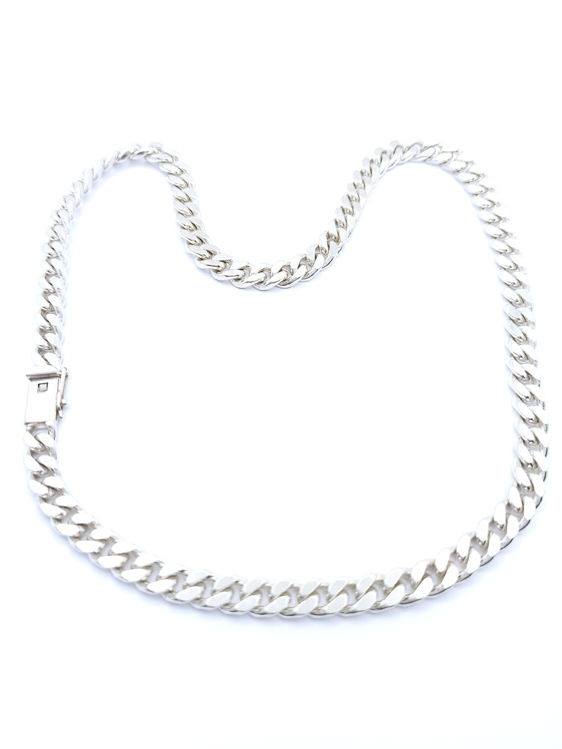 Silver 925 solid wide gourmet necklace