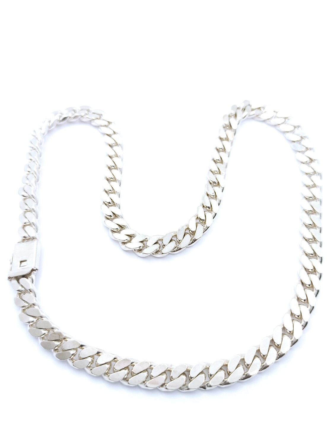 Silver 925 solid wide gourmet necklace