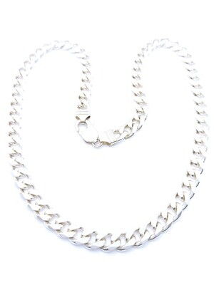 Silver 925 handmade wide gourmet necklace