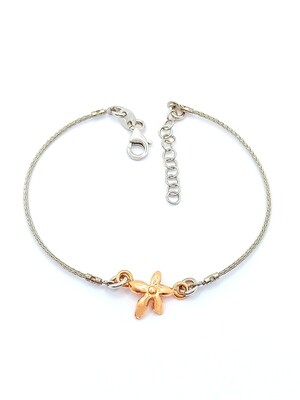 Silver 925 flower or butterfly children hand bracelet