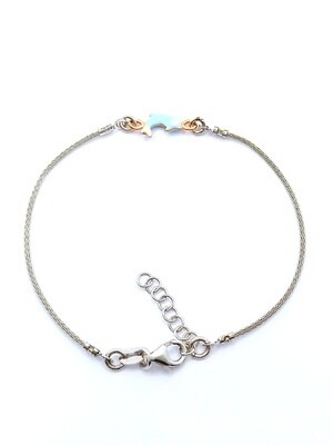 Silver 925 dolphin design children hand bracelet