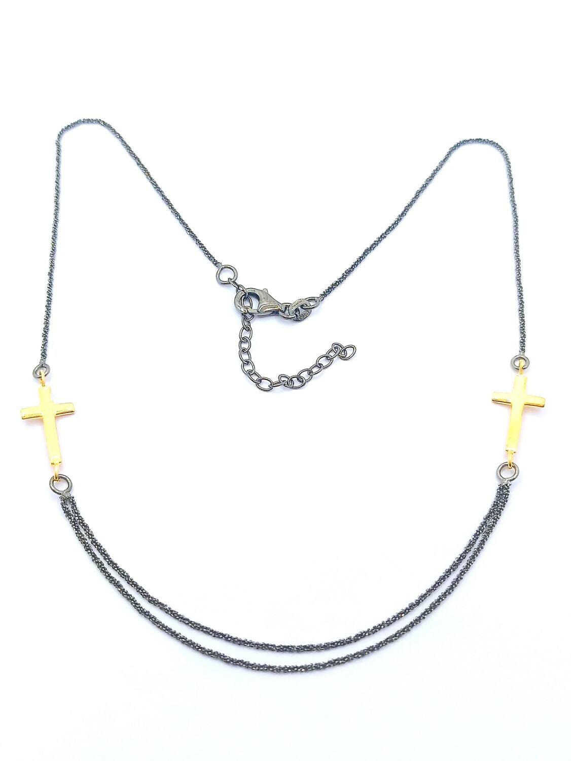 Silver 925 cross design necklace