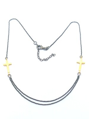 Silver 925 cross design necklace
