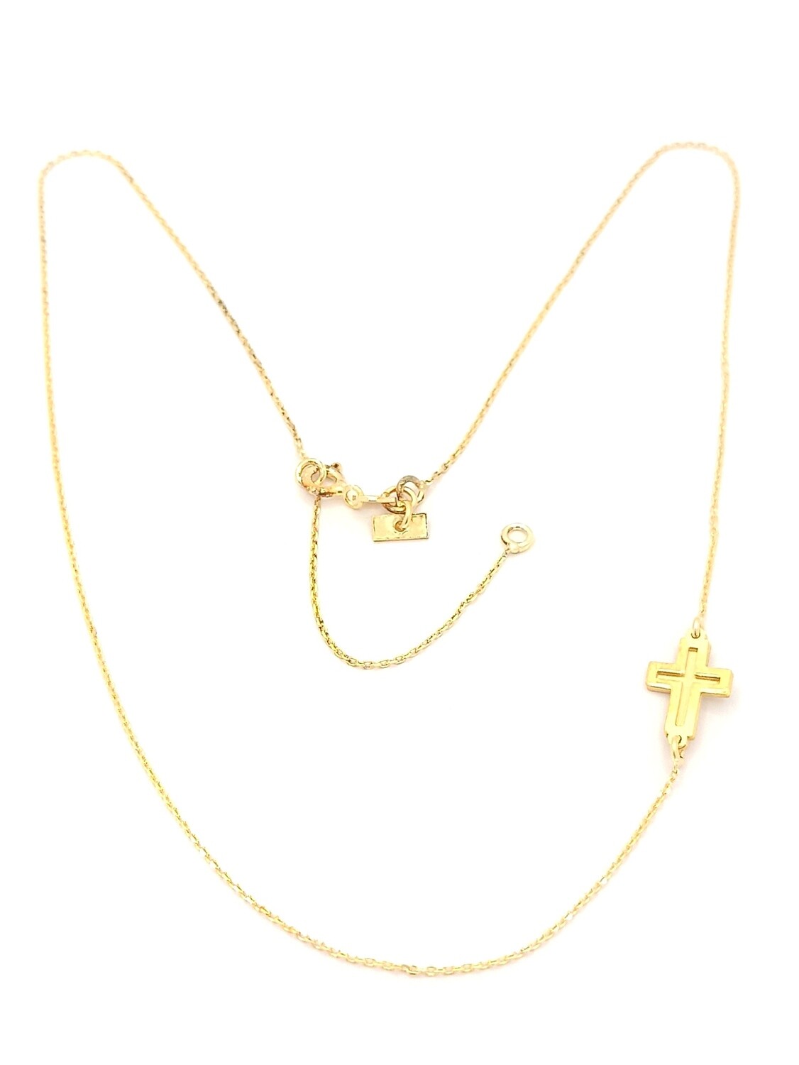 Silver 925 cross gold necklace