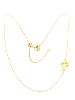 Silver 925 cross gold necklace