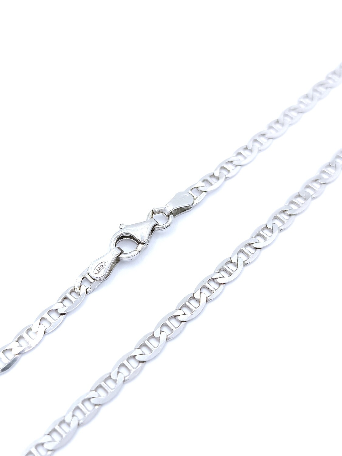 Silver 925 Solid handmade Theta men necklace, SIZE-WEIGHT: 1 Chain Length: 55cm-Weigth: 6.7gr.