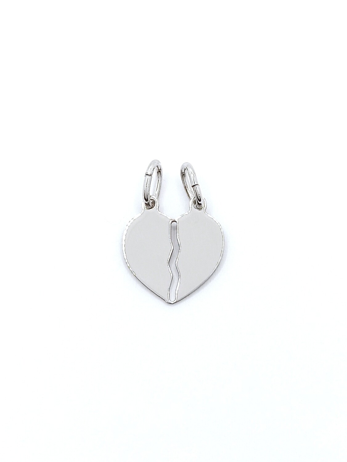Silver 925 breakable heart friendship pendant