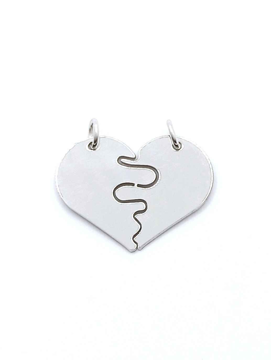 Silver 925 breakable heart friendship pendant