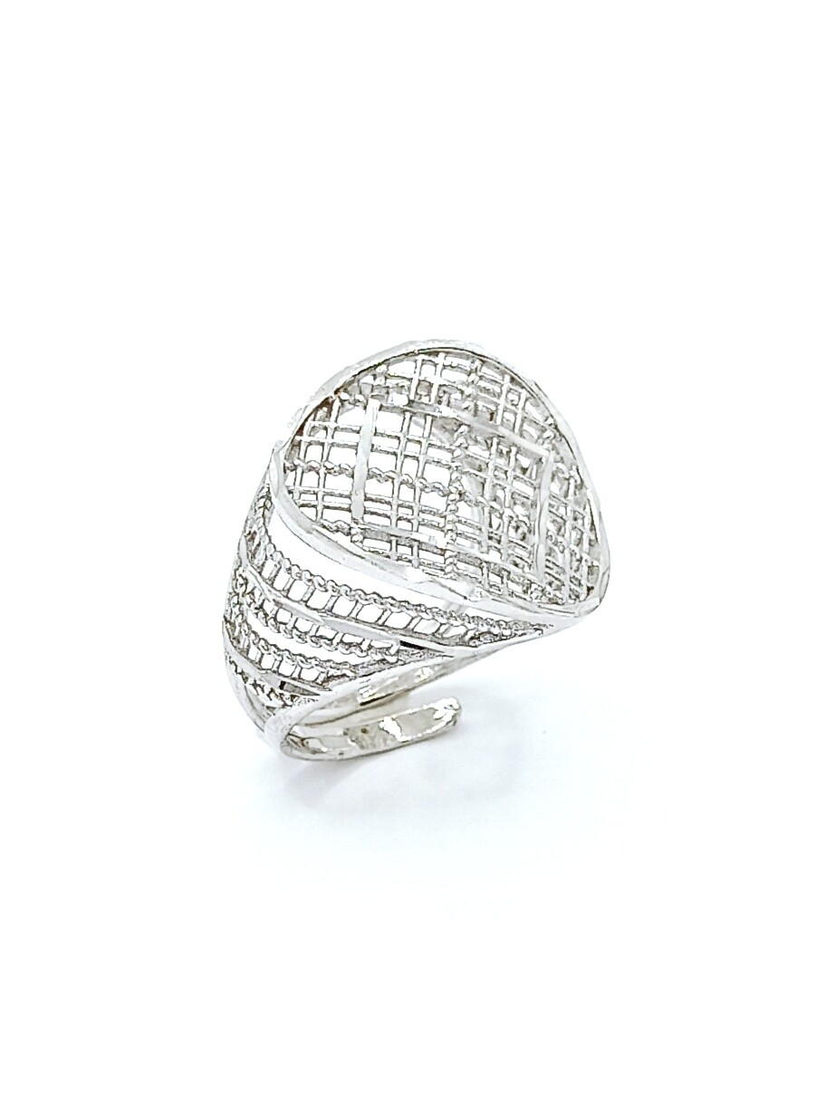 Silver 925 round diamond cut ring