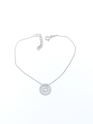 Silver 925 round greek hand bracelet