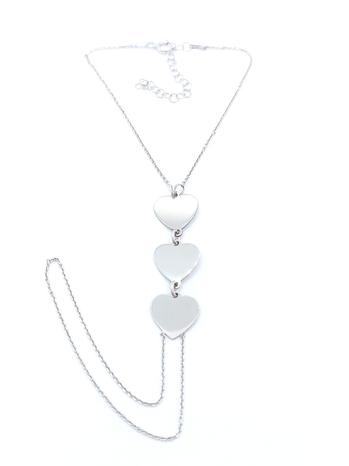 Silver 925 single or triple heart bracelet ring (shahmeran)