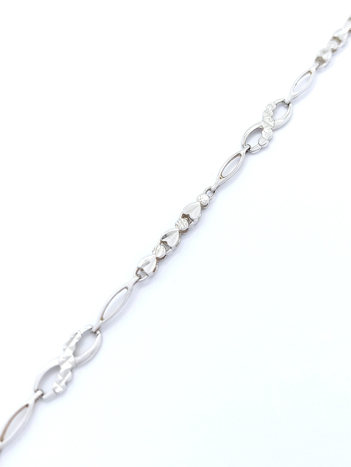 Silver 925 infinity or modern hand bracelet, MODEL: 1 Infinity &amp; Heart