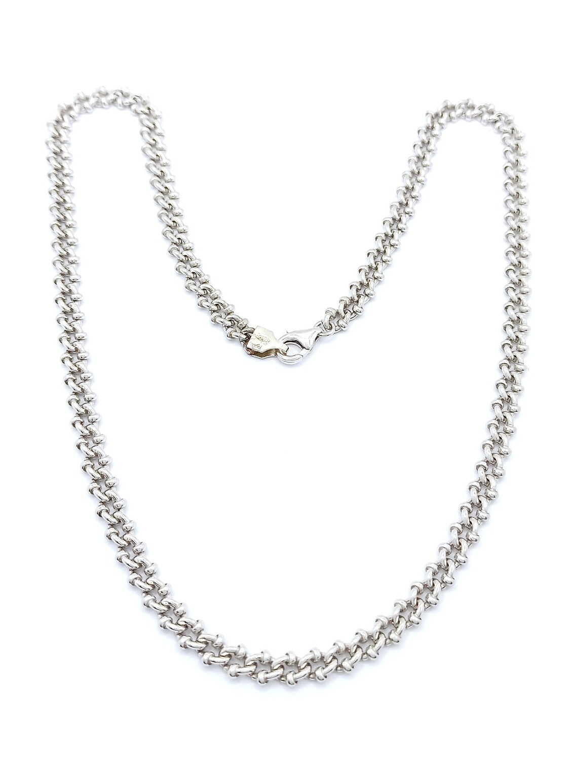 Silver 925 solid wire mesh necklace