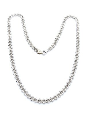 Silver 925 solid wire mesh necklace