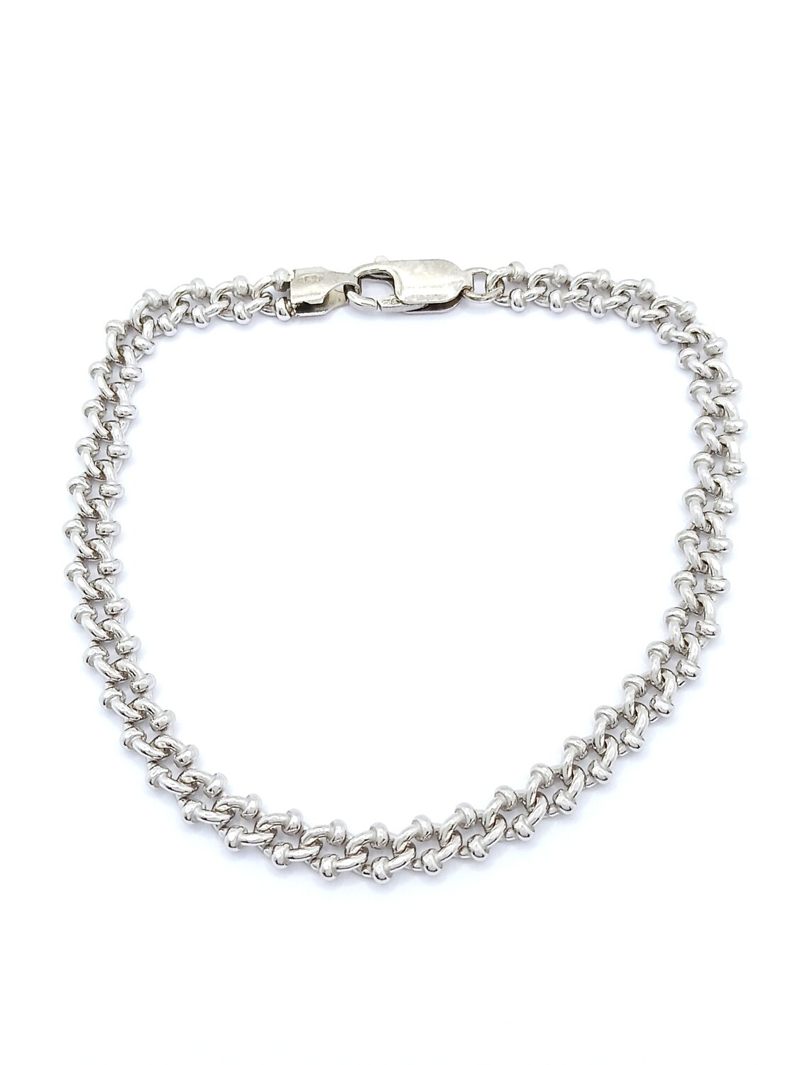 Silver 925 solid handmade wire mesh hand bracelet