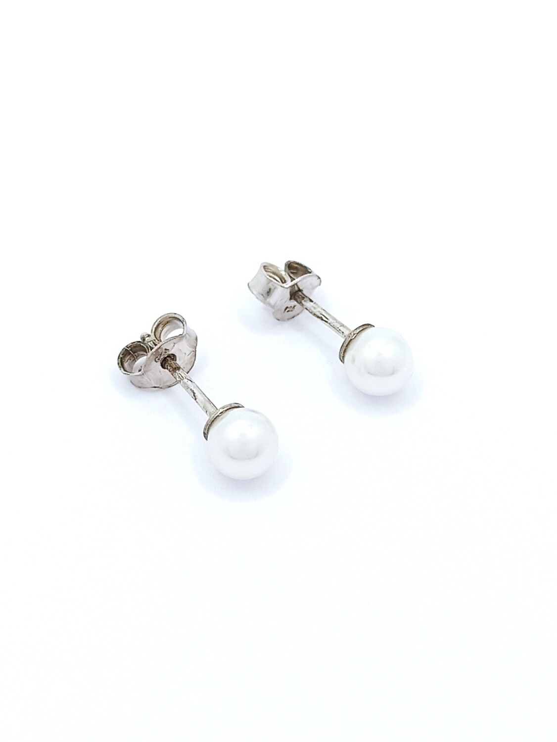 Silver 925 pearl stud earrings, SIZE: 1 Stone Diameter: 5mm