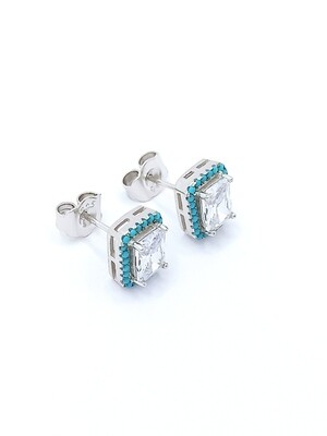 Silver 925 rosette stud earring