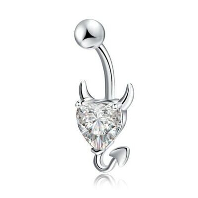 316L surgical steel devil heart Belly ring