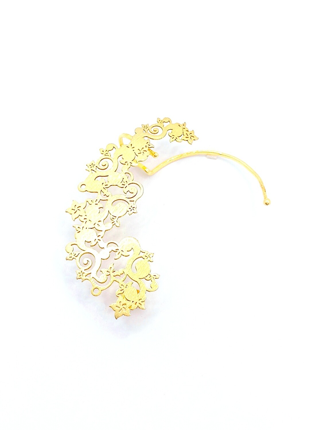 Silver 925 flower design ear climbers earring