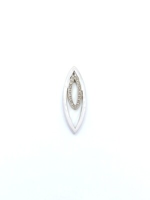 Silver 925 fildisi stone modern pendant