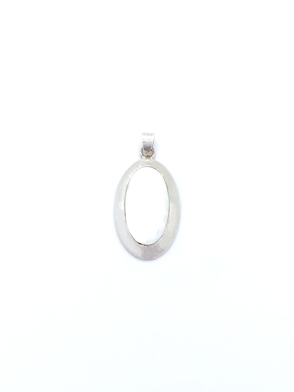 Silver 925 fildisi stone modern pendant