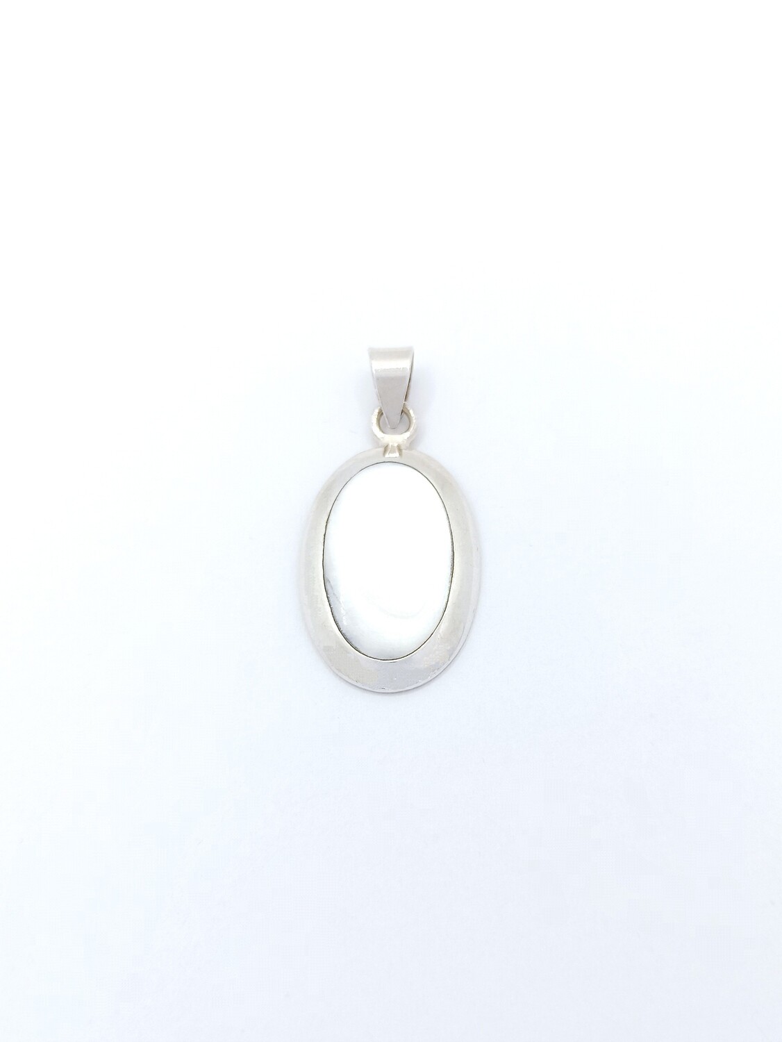 Silver 925 fildisi stone modern pendant