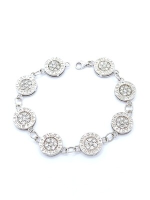Silver 925 bulgari type hand bracelet