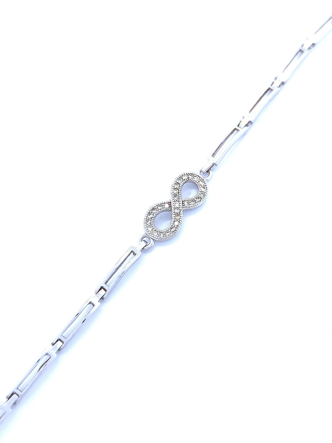 Silver 925 infinity hand bracelet, MODEL-CHAIN SIZE: 1-Chain Length: 17.3+2.5cm Adjustable