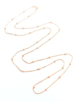 Silver 925 long ball chain necklace