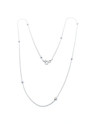 Silver 925  ball to ball diamond cut neck chain
