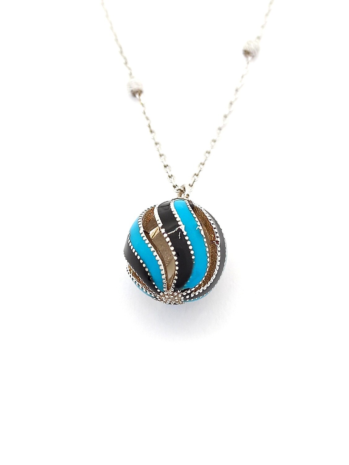 Silver 925 round or oval ball necklace, MODEL-SIZE-CHAIN LENGTH: 1-Ball Diameter: 12mm-Chain Length: 42+4cm Adjustable