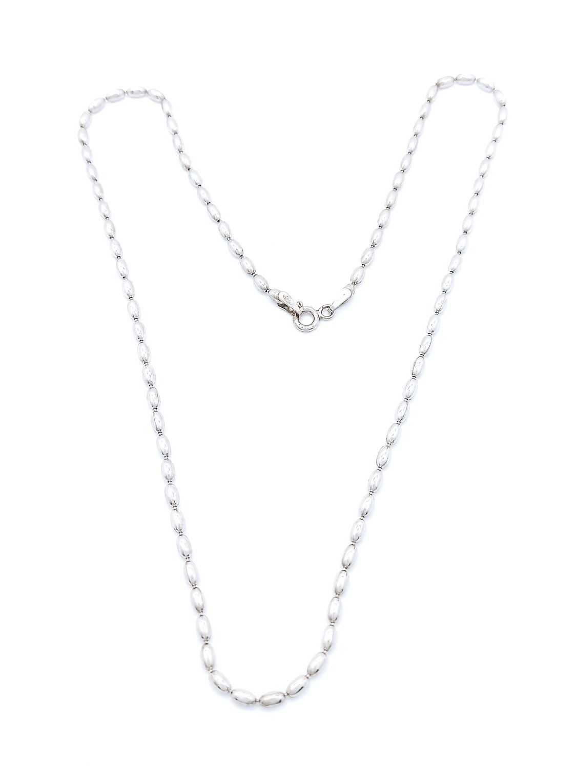 Silver 925 oval ball design neck chain necklace
